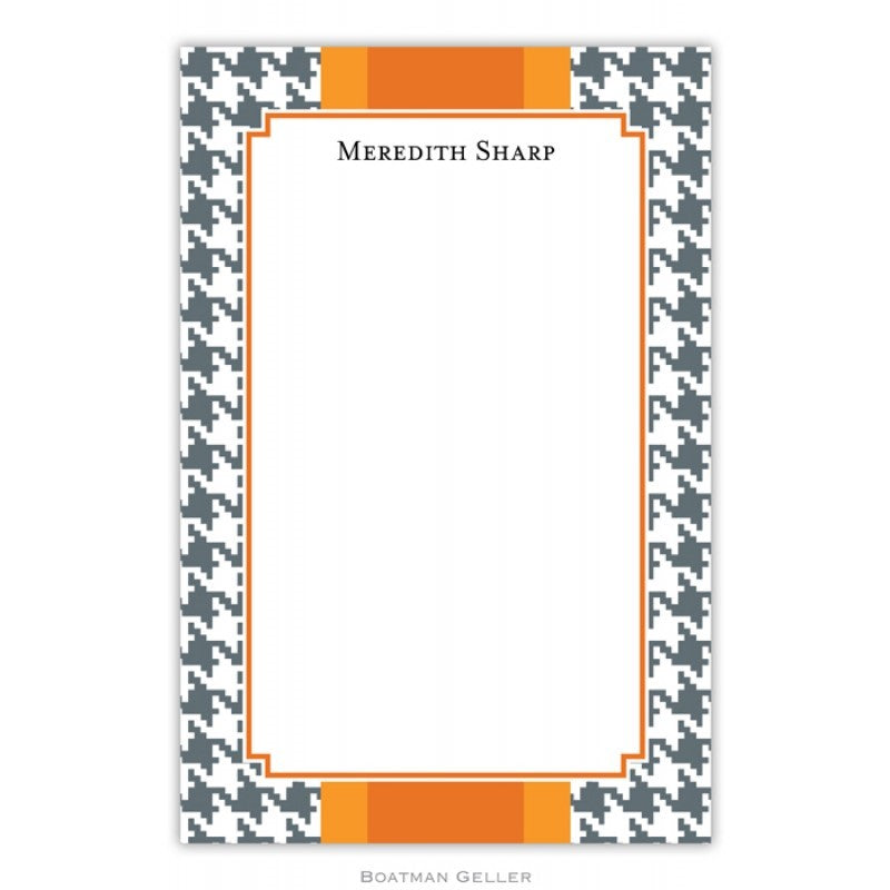 boatman geller alex houndstooth gray notepad