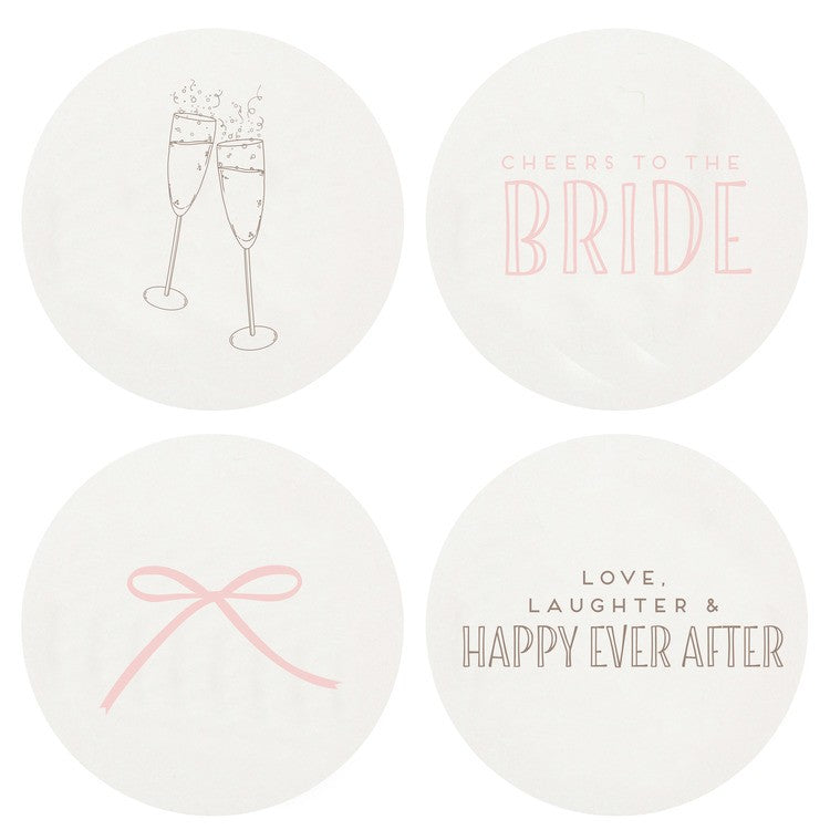 Letterpressed Bride Coasters