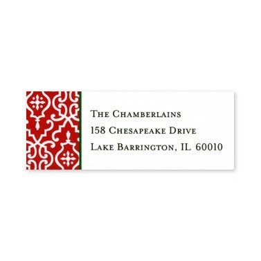 boatman geller wrought iron red address labels