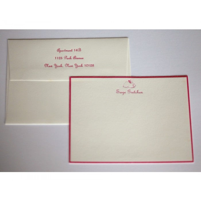 bunny baby stationery
