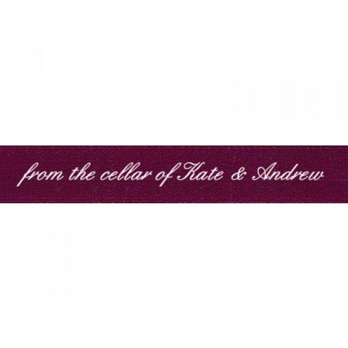 burgundy personalized ribbon