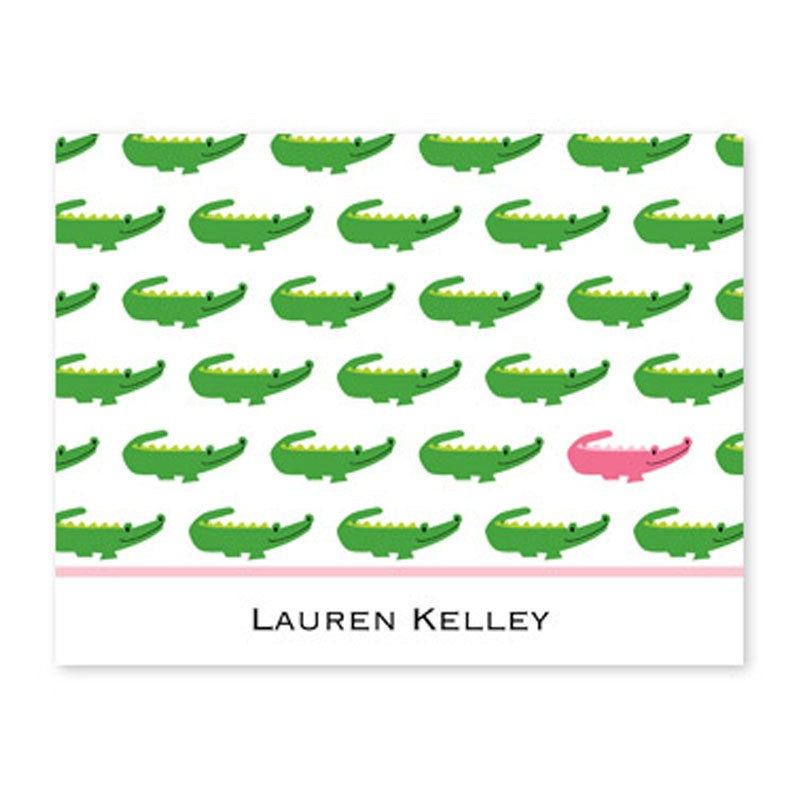 boatman geller alligator repeat fold over note