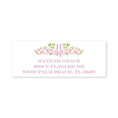 boatman geller ribbon pink address labels
