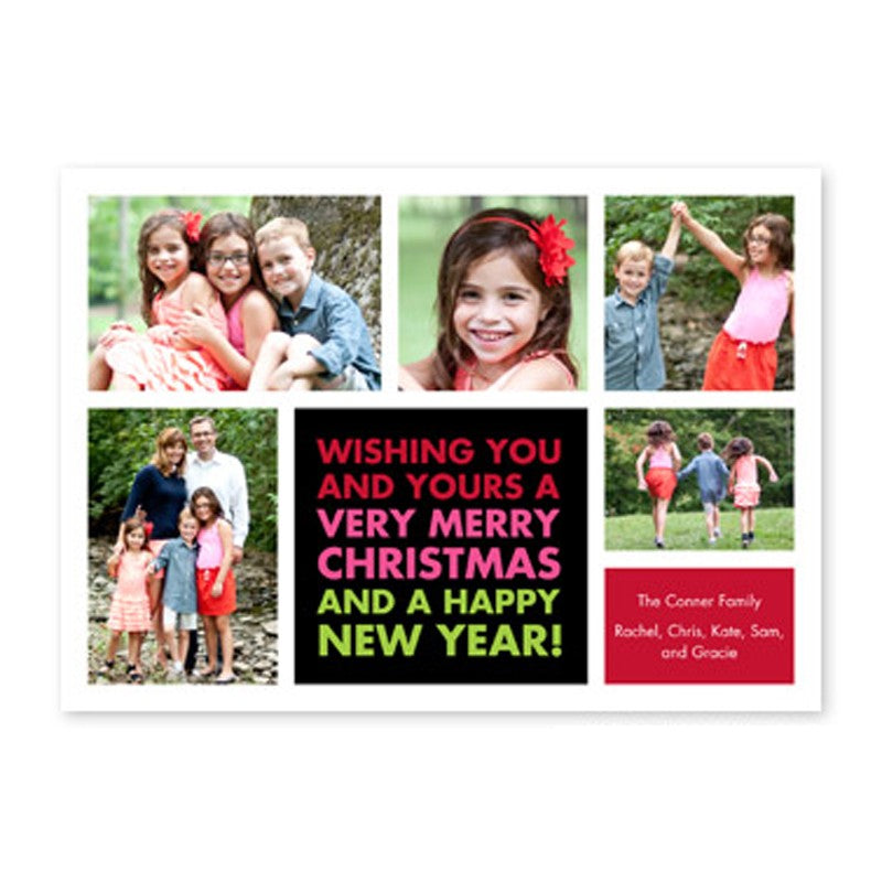 boatman geller christmas wishes black photocard