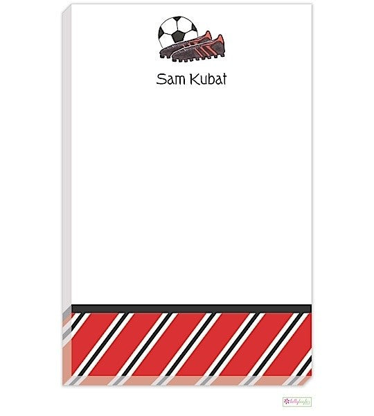 personalized - soccer stud notepad