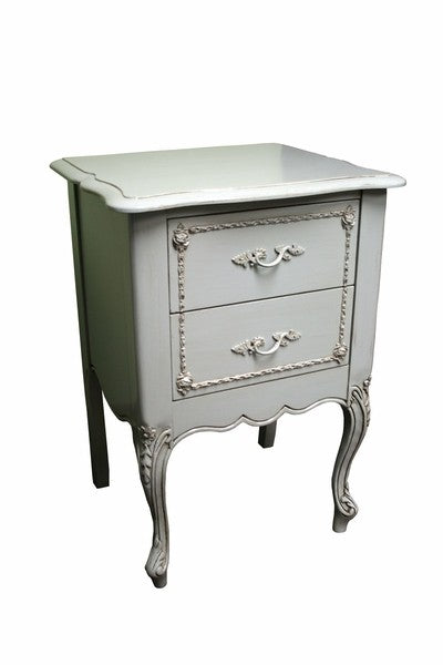 country french two drawer night stand