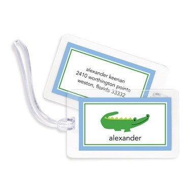 boatman geller alligator blue bag tags