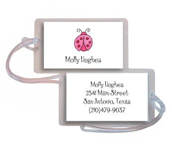 personalized luggage tags little ladybug tag