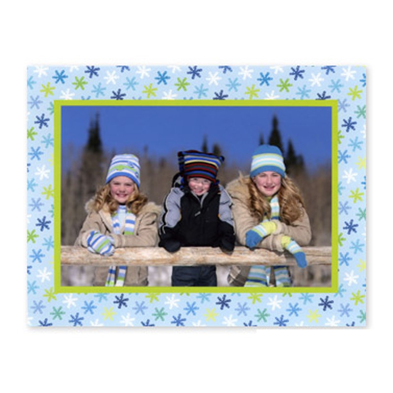 boatman geller snowflake light blue photocard