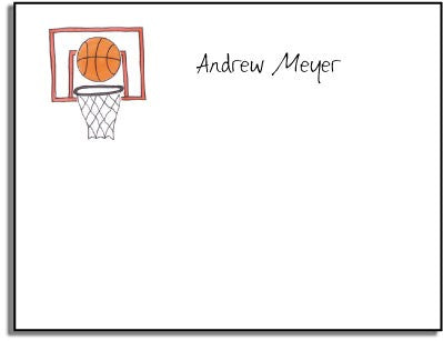 personalized kids notes - basketball star
