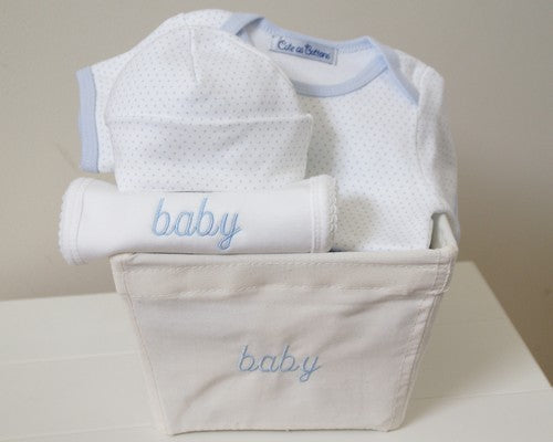 mini boy layette gift basket