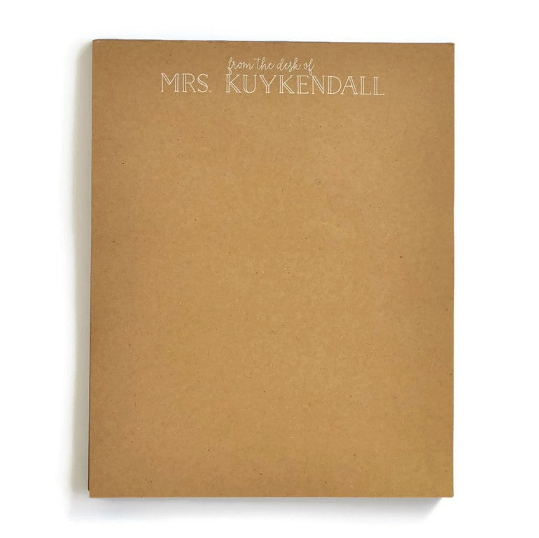 Personalized Letter Kraft Note Pad