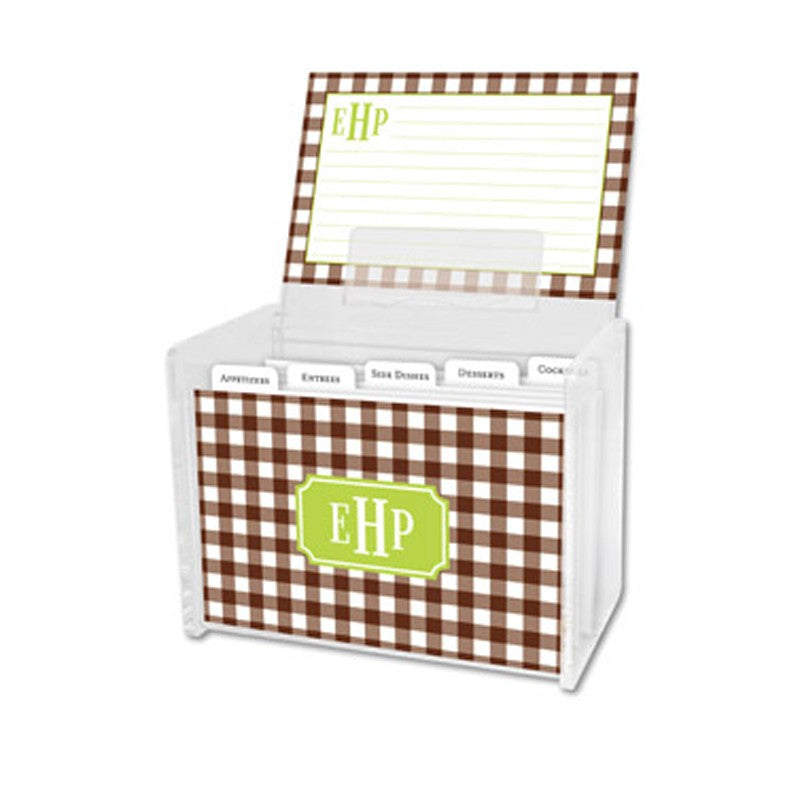 boatman geller classic check chocolate recipe box