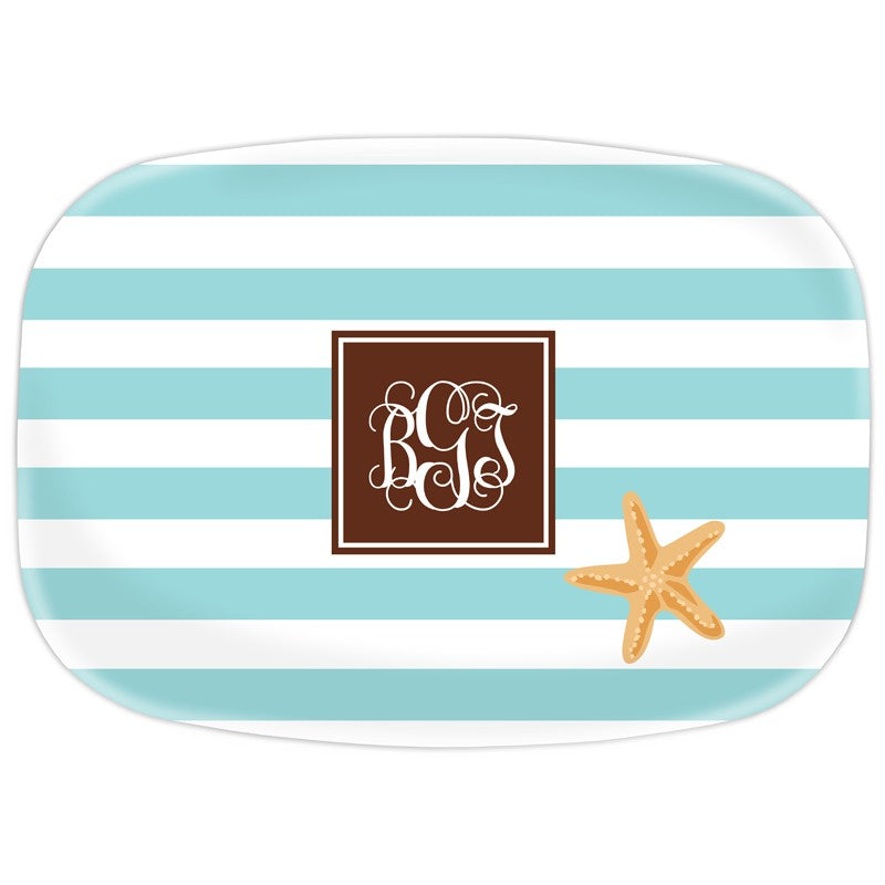 boatman geller stripe starfish platter