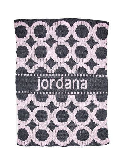 personalized modern circles blanket