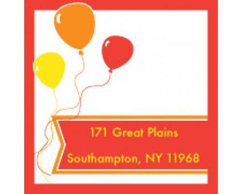 red balloon gift stickers