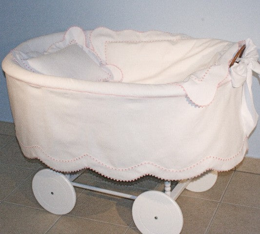 madison scalloped cotton bassinet