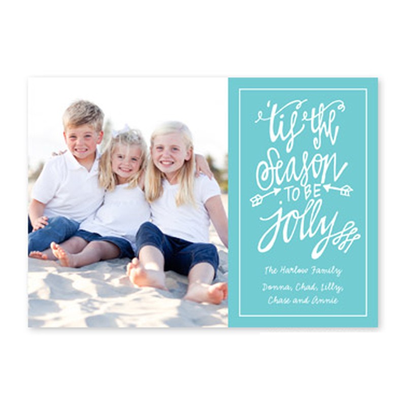 boatman geller tis the season teal photocard