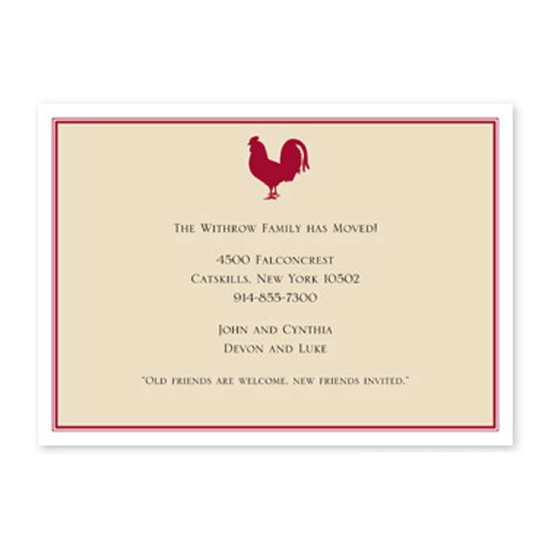 boatman geller rooster flat notecard