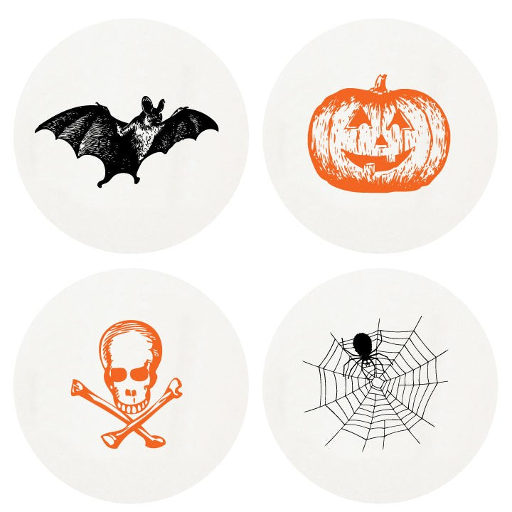 Letterpressed Halloween Coasters