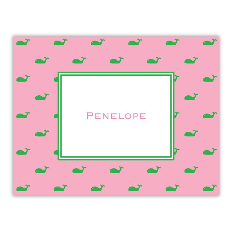 boatman geller whale pink foldover notes