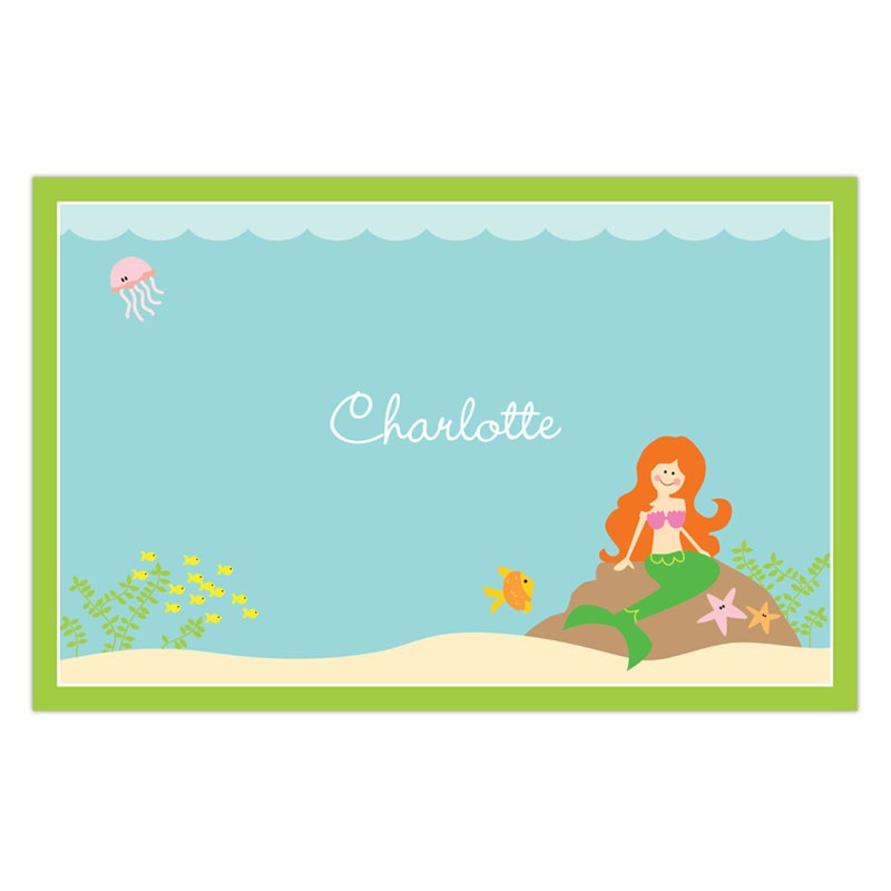 boatman geller mermaid disposable placemats