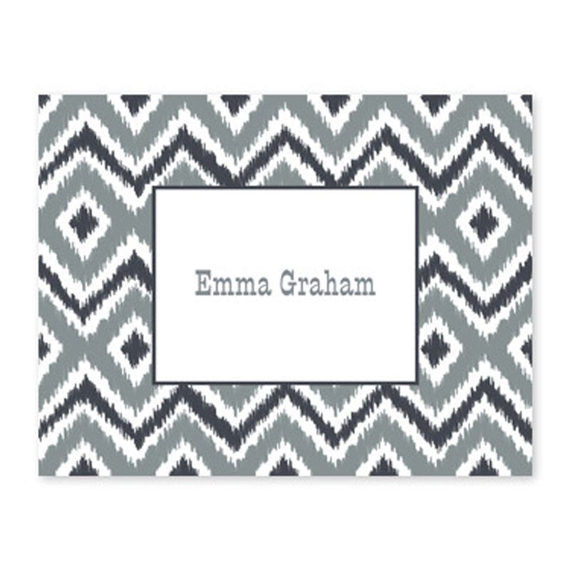 boatman geller ikat gray fold over note