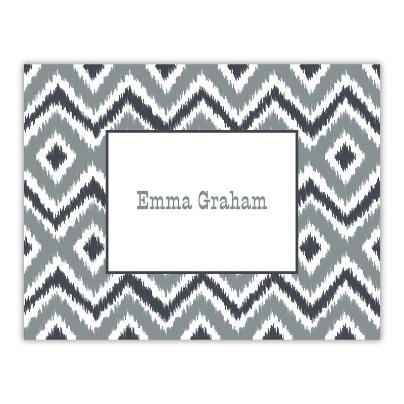 boatman geller ikat gray foldover notes