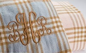 personalized plaid baby blanket