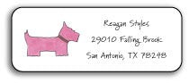 personalized address labels preppy pink