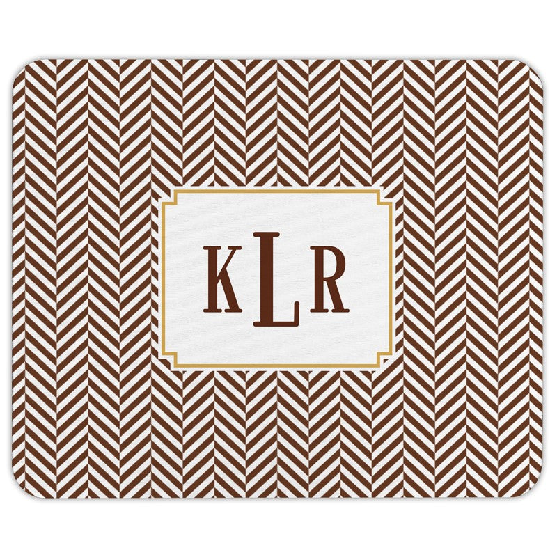 boatman geller herringbone chocolate mouse pad