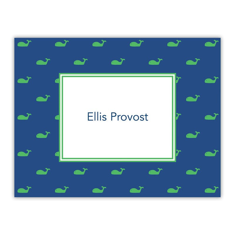 boatman geller whale blue foldover notes