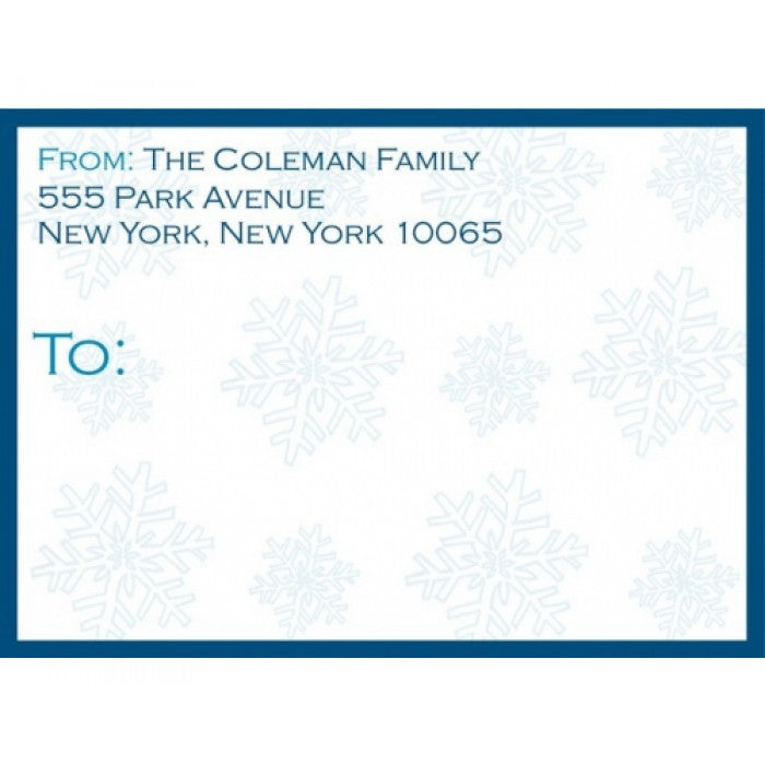 snowflakes large mailing stickers