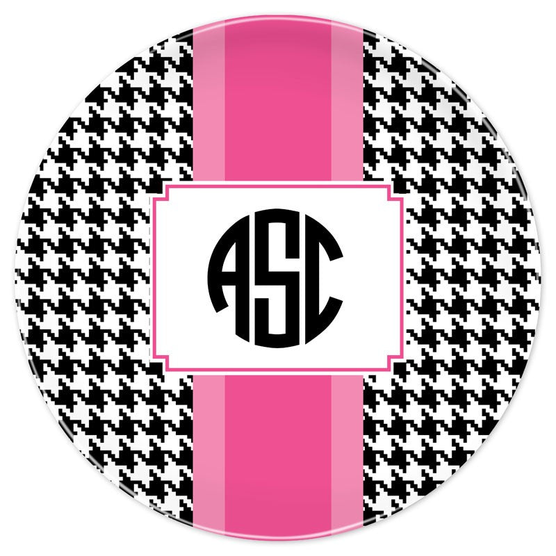 boatman geller alex houndstooth black plate