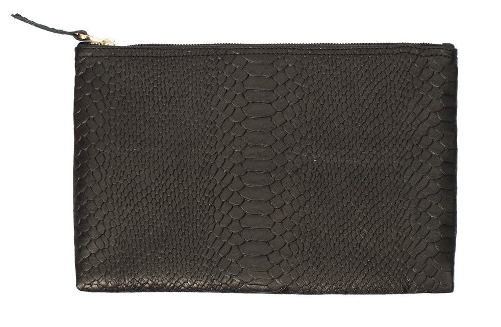 Python Flat Clutch (Embossed with Monogram)