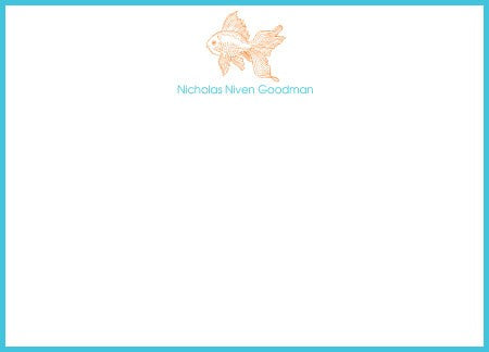 orange goldfish children's stationary