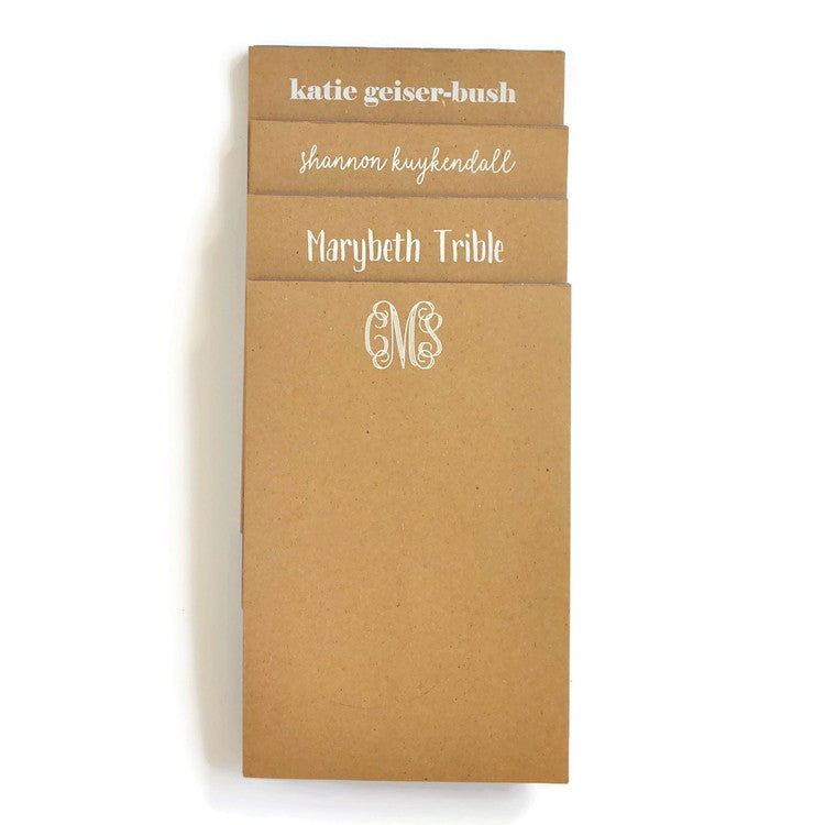Personalized Large Kraft Note Pad
