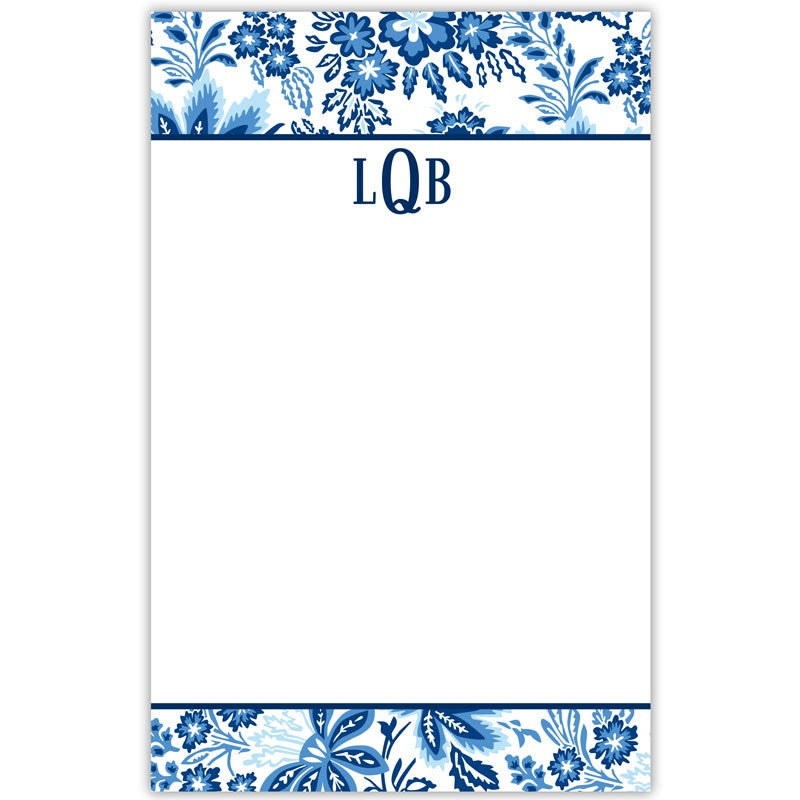 boatman geller classic floral blue notepad