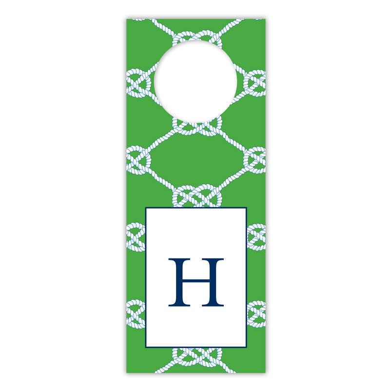 boatman geller nautical knot kelly wine tags