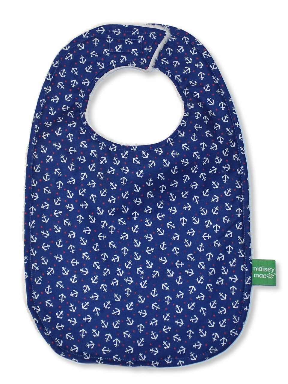 teddy navy anchor bib