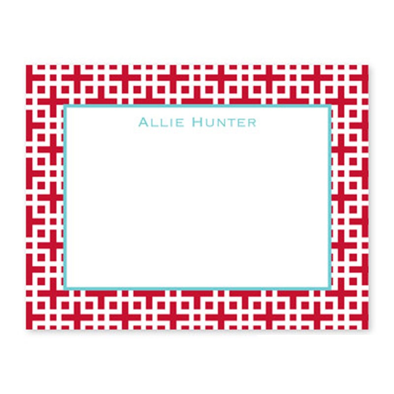 boatman geller lattice cherry small flat notecard