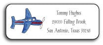 personalized address labels - airplane