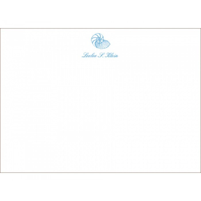 scallop shell social stationery