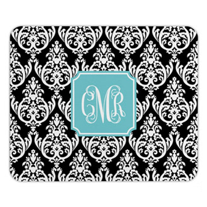 boatman geller madison damask black mouse pad