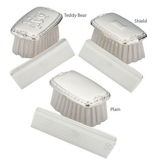 Sterling Silver Baby Brush and Comb Set - Personalized Heirloom Baby Gift