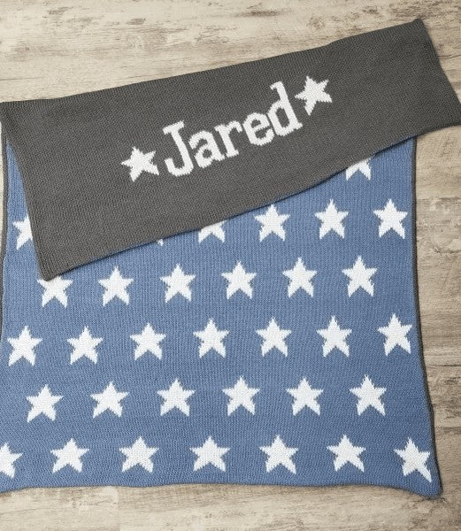 personalized stars baby blanket