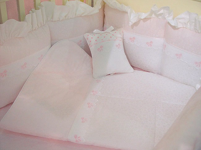 embroidered orchidee and primel crib bedding