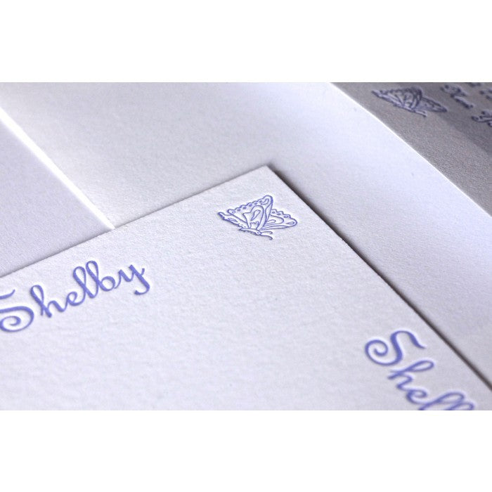 butterfly kid's stationery