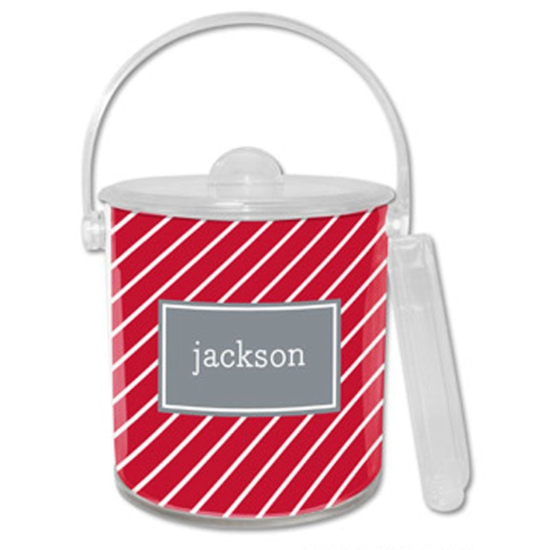 boatman geller kent stripe cherry ice bucket