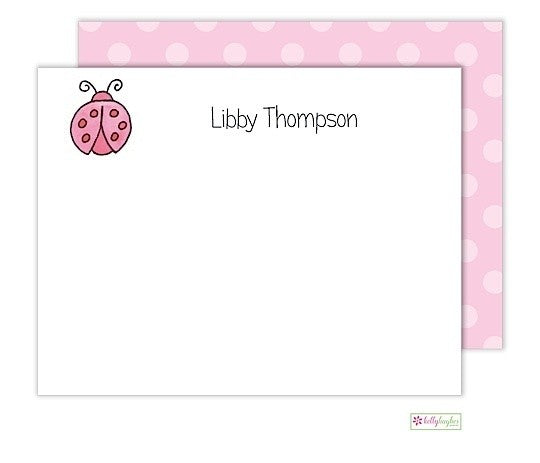 personalized - little ladybug flat notes
